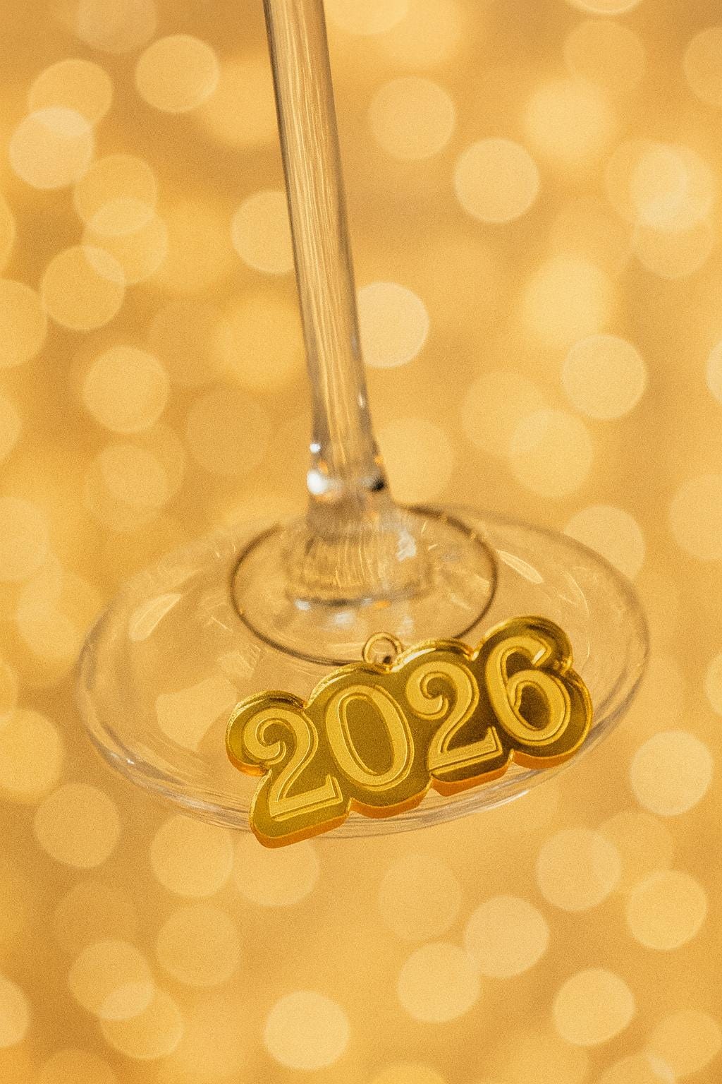 New Year Drink Charms 2026 - Acrylic Wine Markers - Party Decor