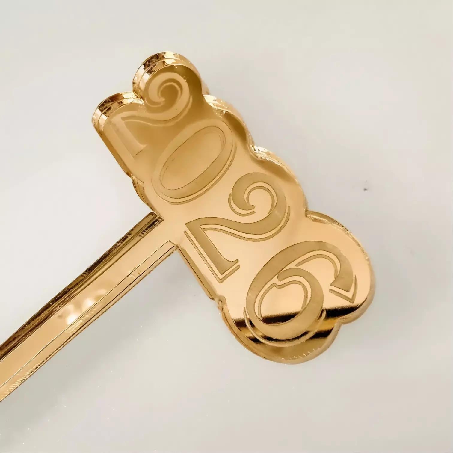 2026 Drinks Stirrer: Mirror Gold, Silver, or Rose Gold