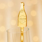 Champagne Bottle Drink Stirrer: Celebration Barware (Gold, Silver, Rose)