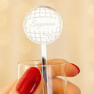 Drink Stirrer: Disco Ball Design - Mirror Finish Options