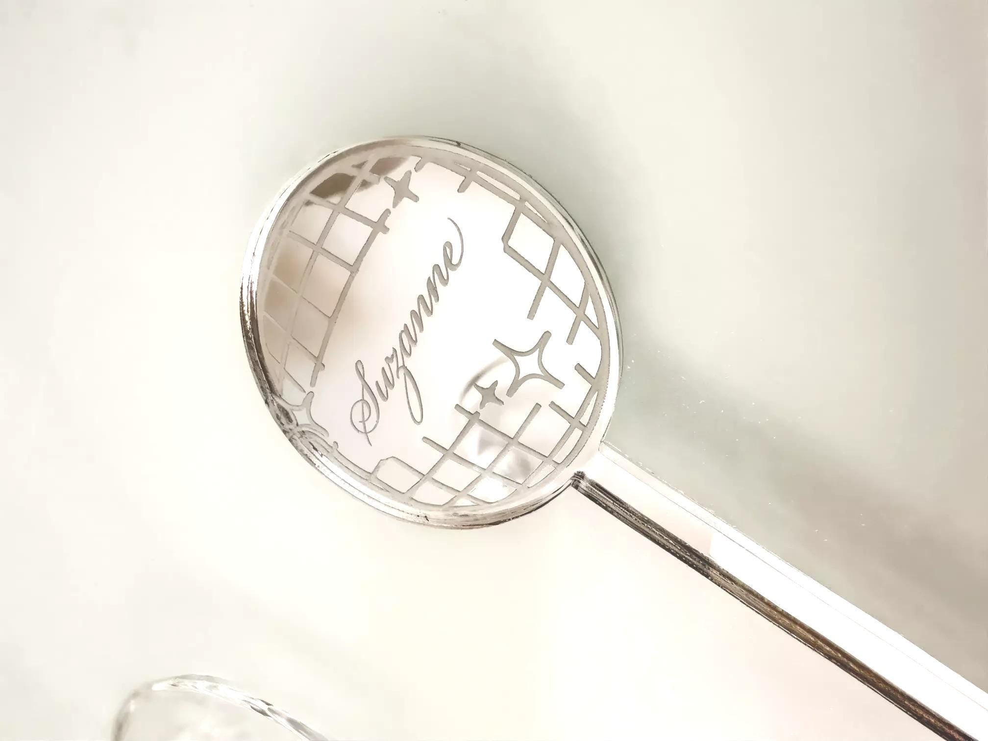 Drink Stirrer: Disco Ball Design - Mirror Finish Options