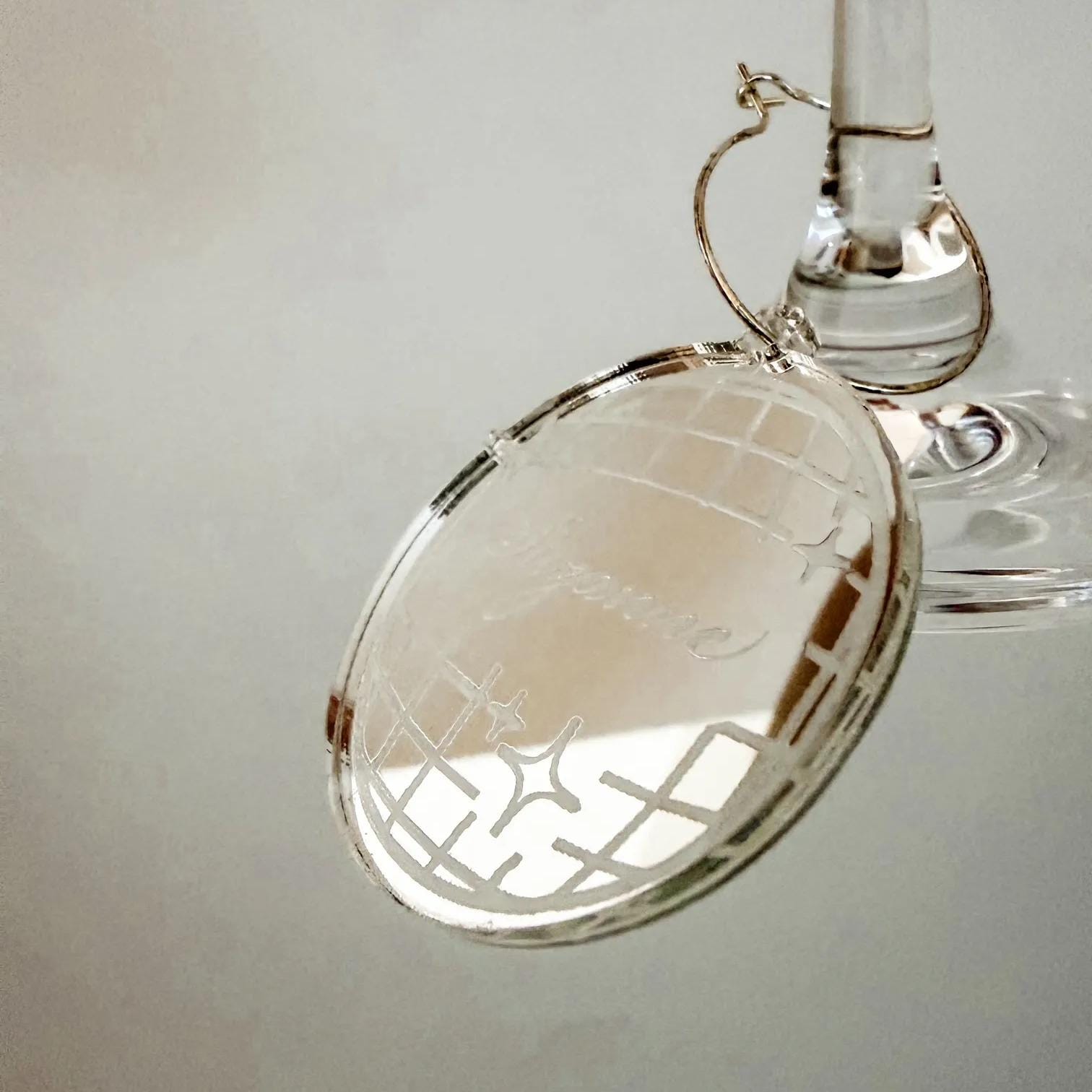 Disco Ball Drink Charm - Engraved Wine Glass Marker