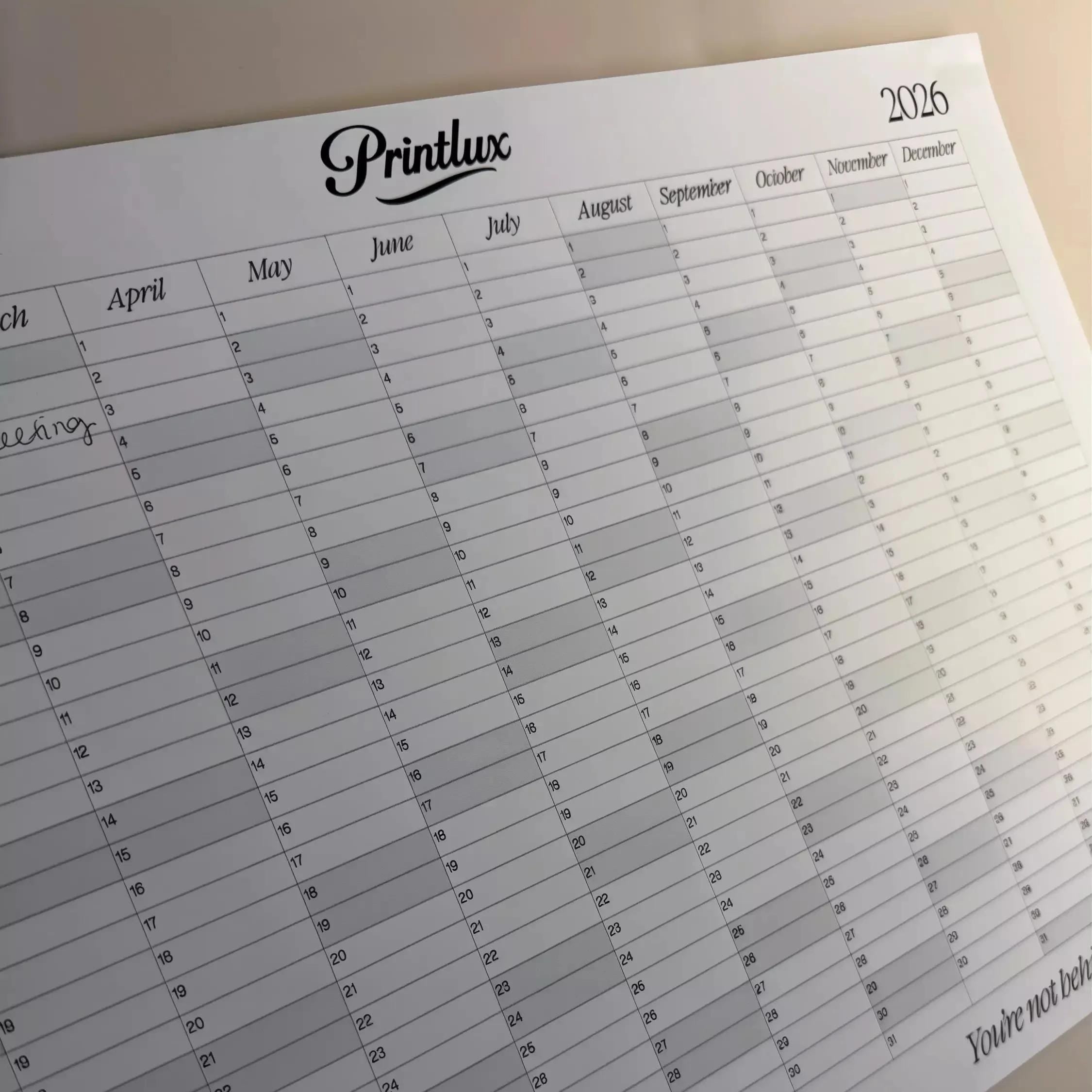 Year-at-a-Glance Wall Planner: 2026 Business Logo Wall Calendar