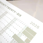 2026 Wall Planner: Sustainable Design - Large Size with Week Numbers