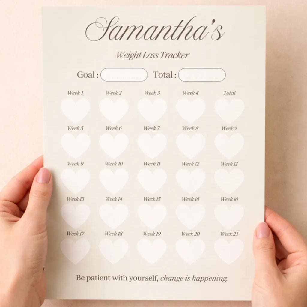Weight Loss Tracker: 20 Weeks Slimming Chart - A4 & A3 Print
