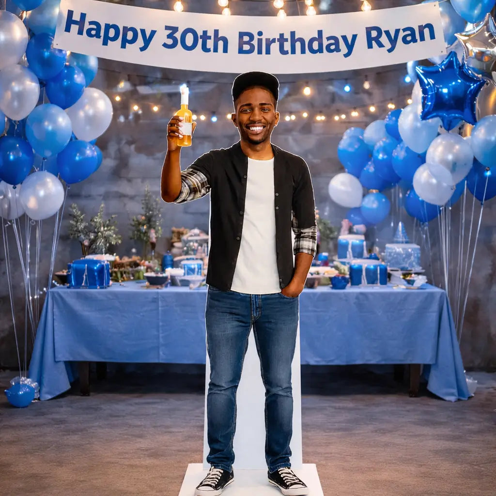 Life size party cutout – custom display with precise contour cut - boards