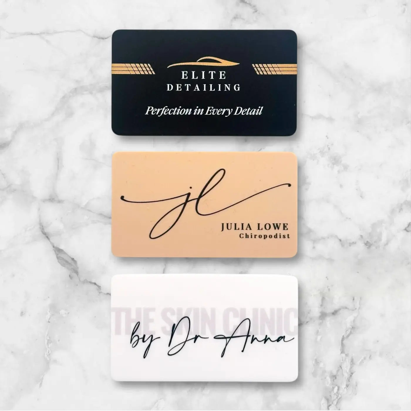 Luxury acrylic business cards - double sided custom branded premium design