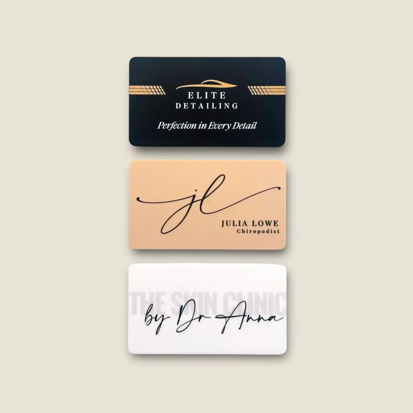 Luxury acrylic business cards - double sided custom branded premium design