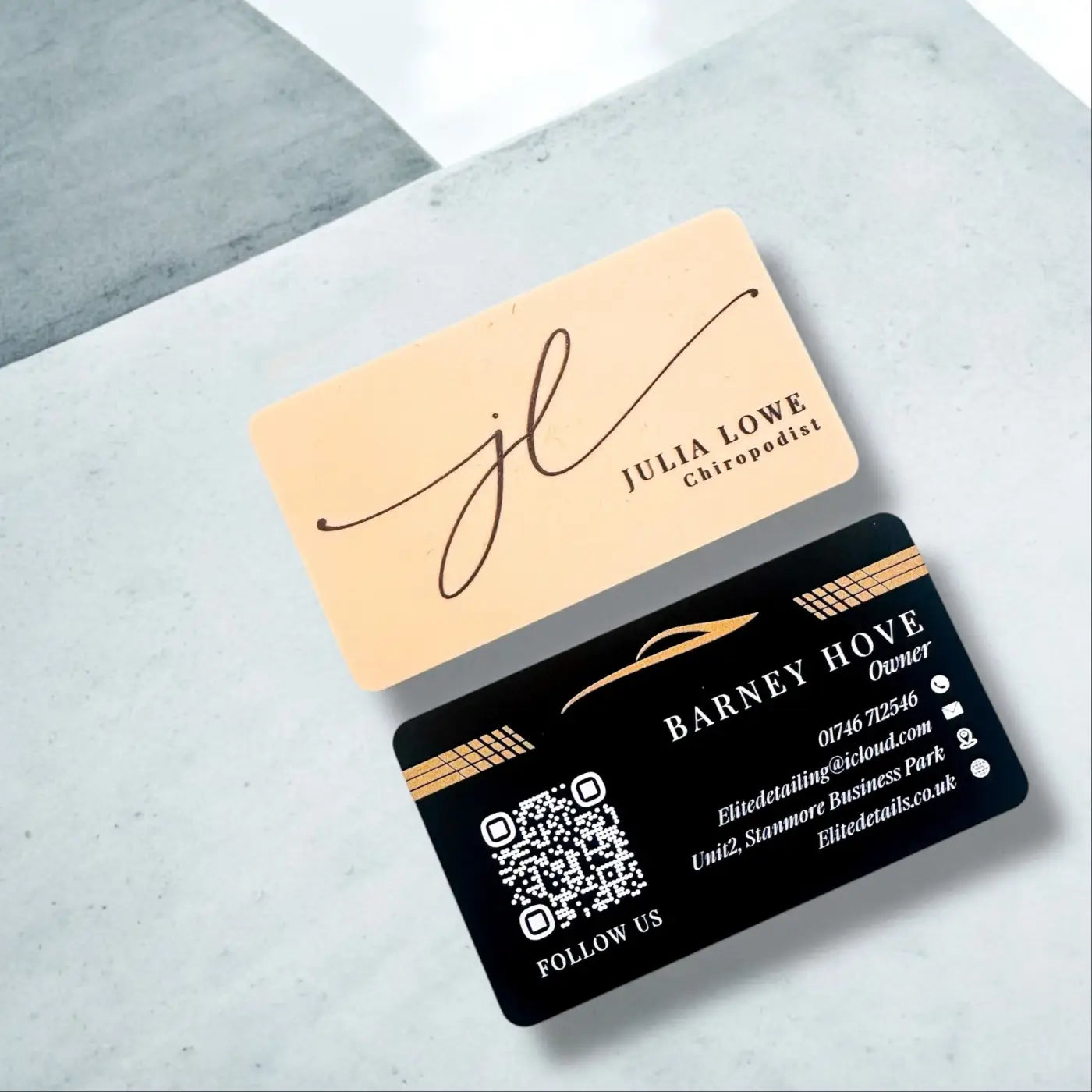 Luxury acrylic business cards - double sided custom branded premium design