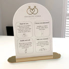 Luxury acrylic sign – personalised business information with premium display stand