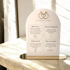 Luxury acrylic sign – personalised business information with premium display stand