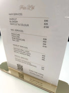 Luxury acrylic sign - premium display stand with base & personalised