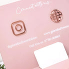 Luxury business sign - custom acrylic advertising with mirror finish & card holder