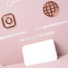 Luxury business sign - custom acrylic advertising with mirror finish & card holder