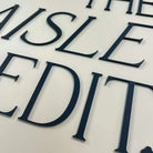Luxury business signage - personalised dome top acrylic sign with 3d accents