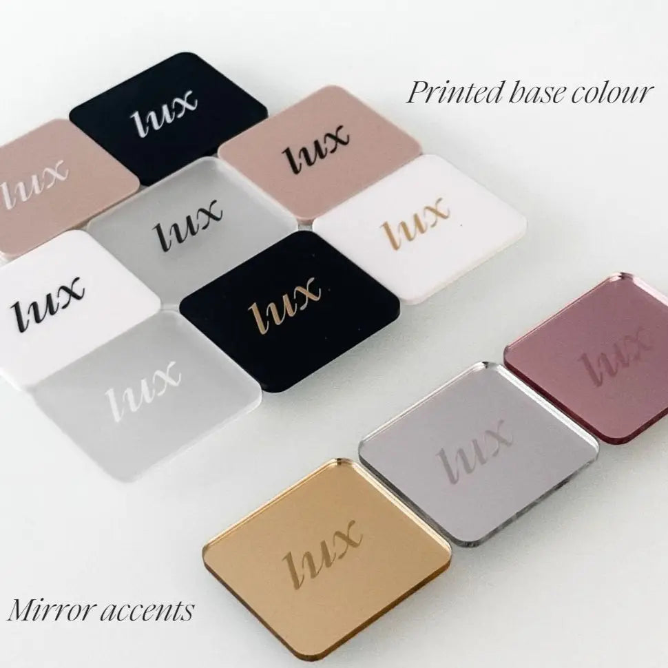 Luxury dome sign – custom acrylic with business logo & tap to pay display