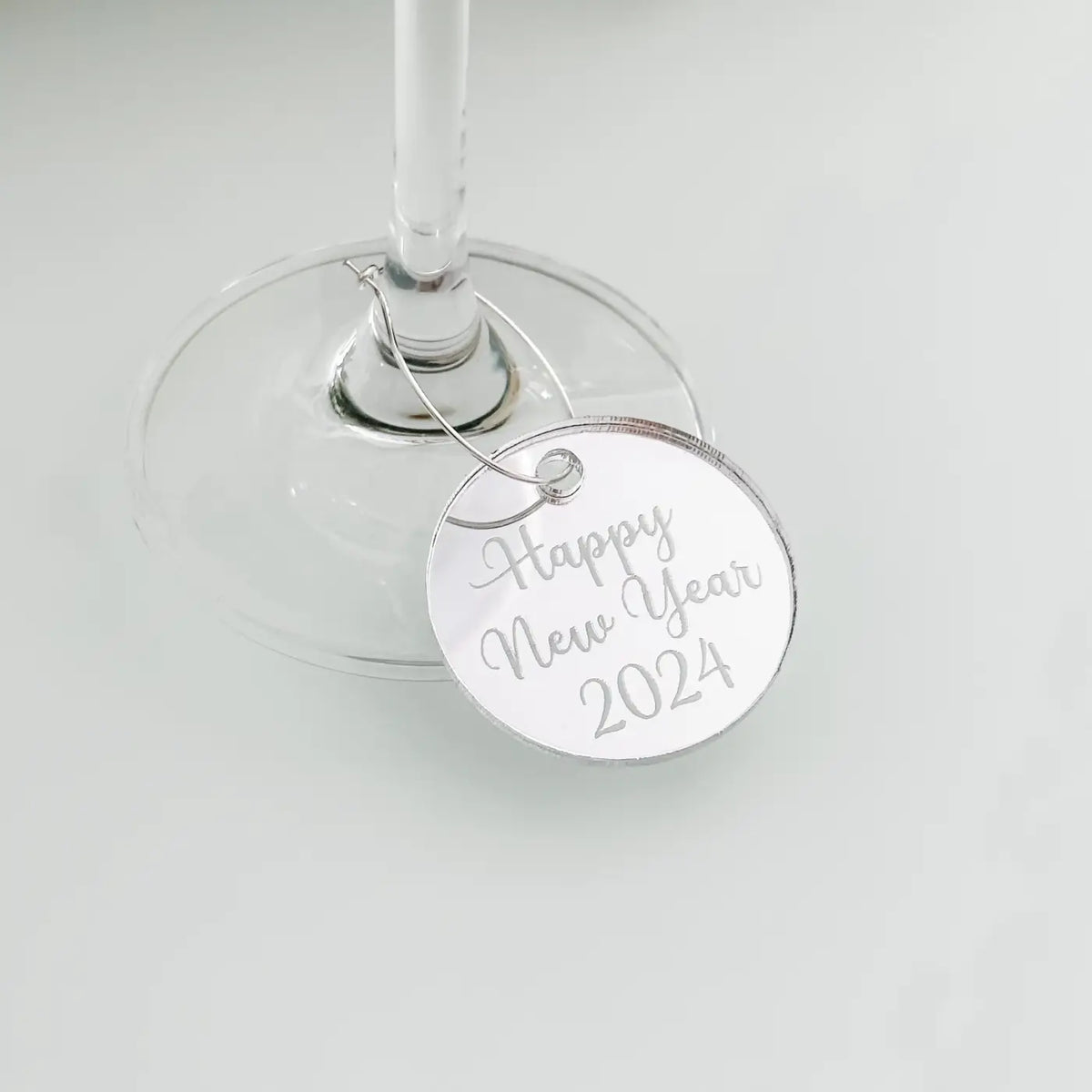 Luxury drinks charms | custom drink tags - gold silver & rose mirror