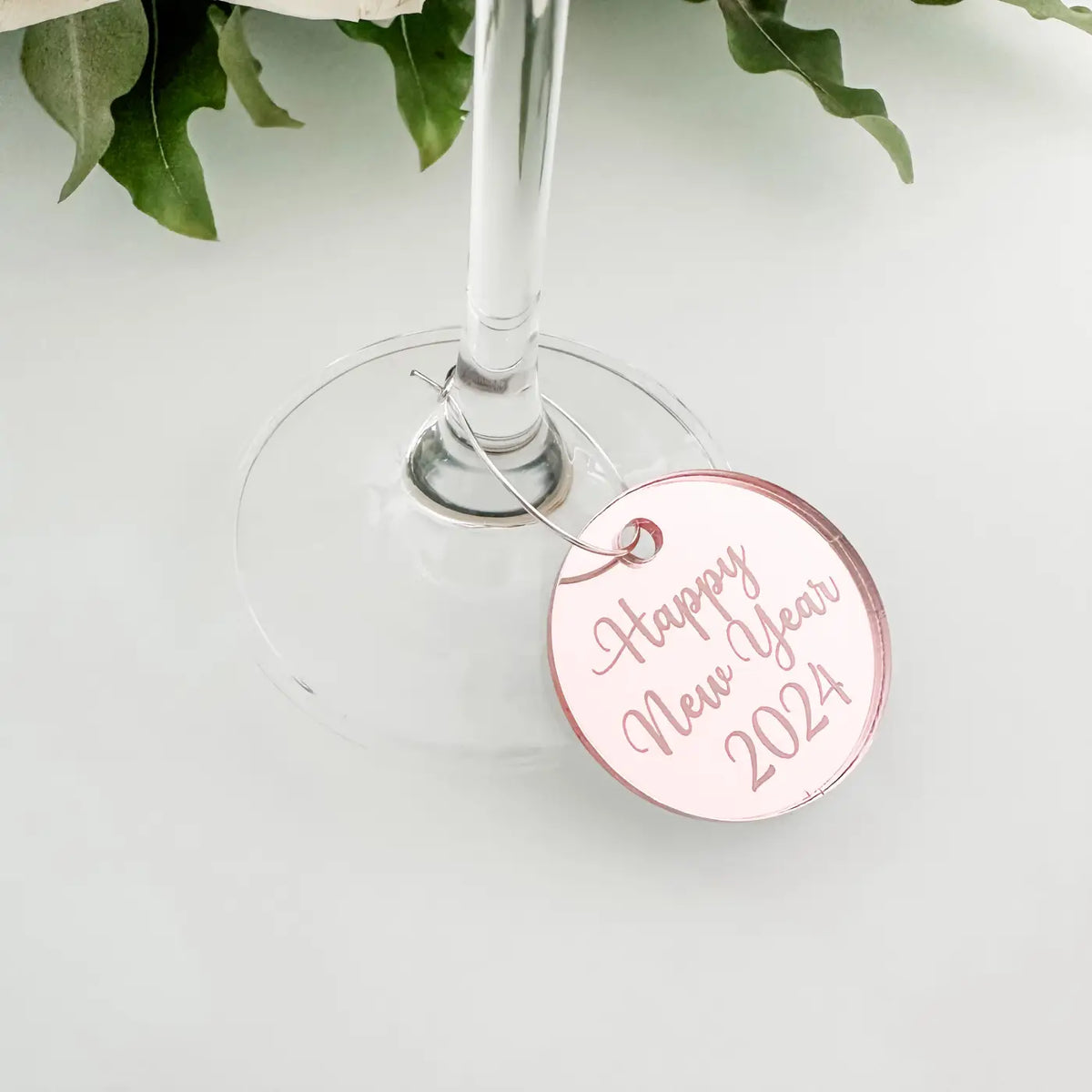 Luxury drinks charms | custom drink tags - gold silver & rose mirror