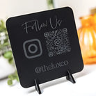 Luxury engraved sign - custom qr code social media | personalised display