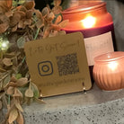 Luxury engraved sign - custom qr code social media | personalised display