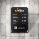 Luxury opening hours sign - custom acrylic business hour a4 precision cut