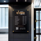 Luxury opening hours sign - custom acrylic business hour a4 precision cut