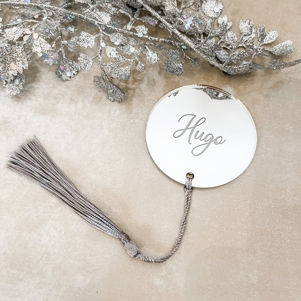 Personalised mirror acrylic party sign in frosted acrylic for birthday celebrations