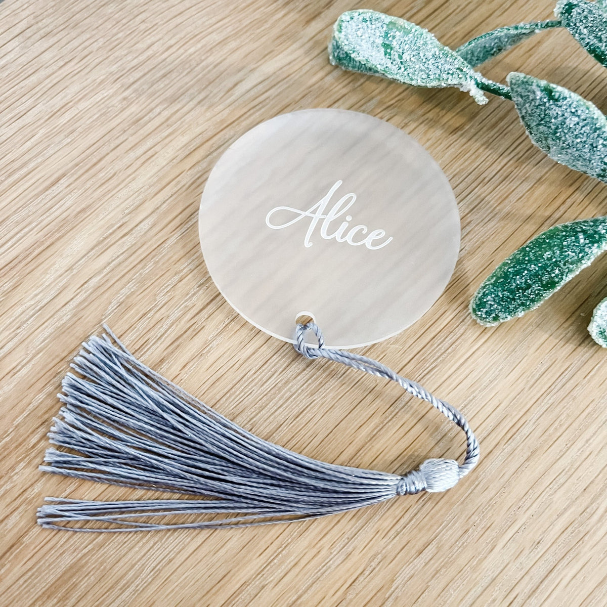 Personalised mirror acrylic party sign in frosted acrylic for party venue displays