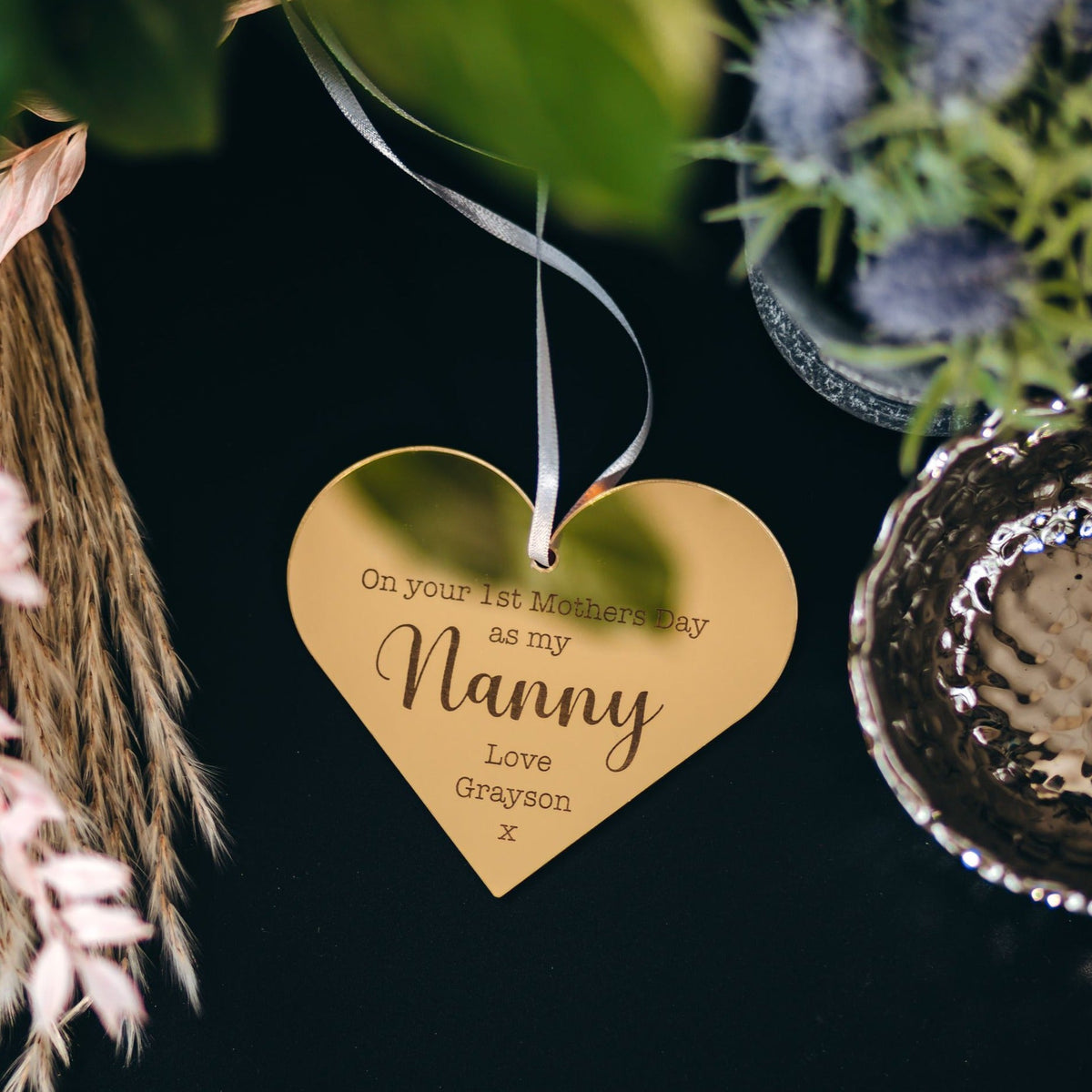 Personalised '1st Mother's Day As Nanny' Hanging Tag for gift giving celebrations