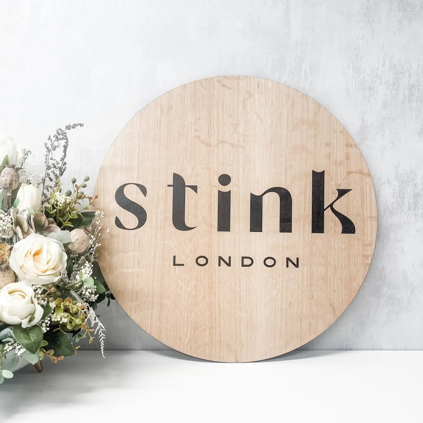 Luxury wood business sign – custom printed signs | sustainable oak veneer signage
