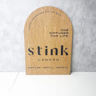 Luxury wood business sign – custom printed signs | sustainable oak veneer signage