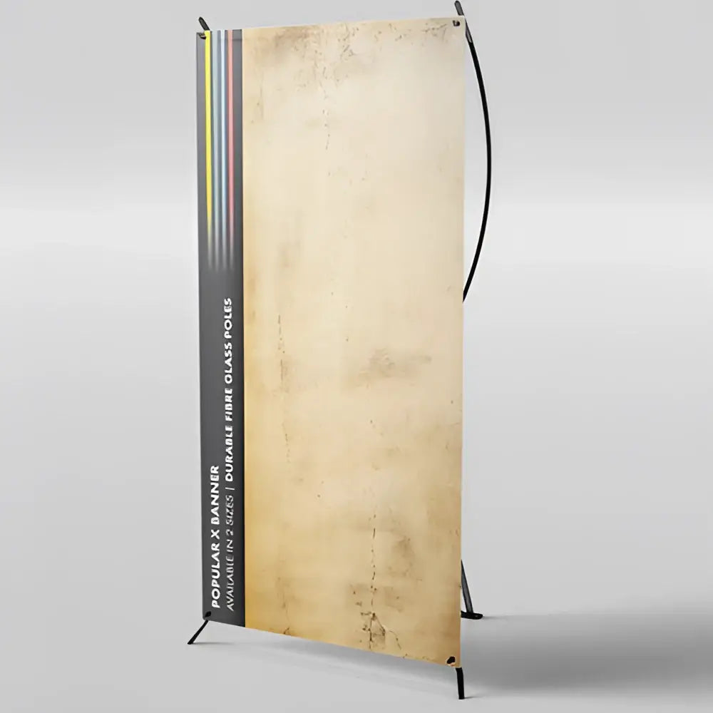 Luxury x banner stand – heavy duty tension display with carry case