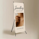 Luxury x banner stand – heavy duty tension display with carry case