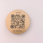 Mirror acrylic sign - luxury engraved qr code scan and order display with personalised design