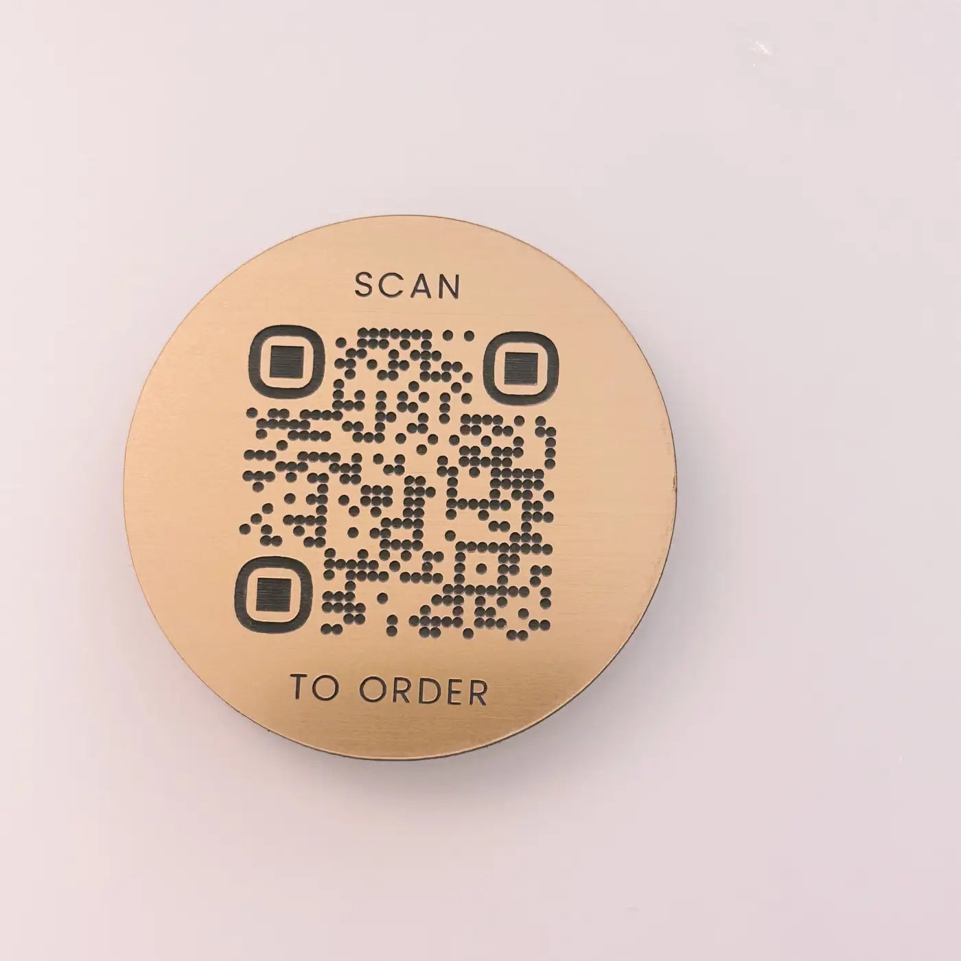 Mirror acrylic sign - luxury engraved qr code scan and order display with personalised design