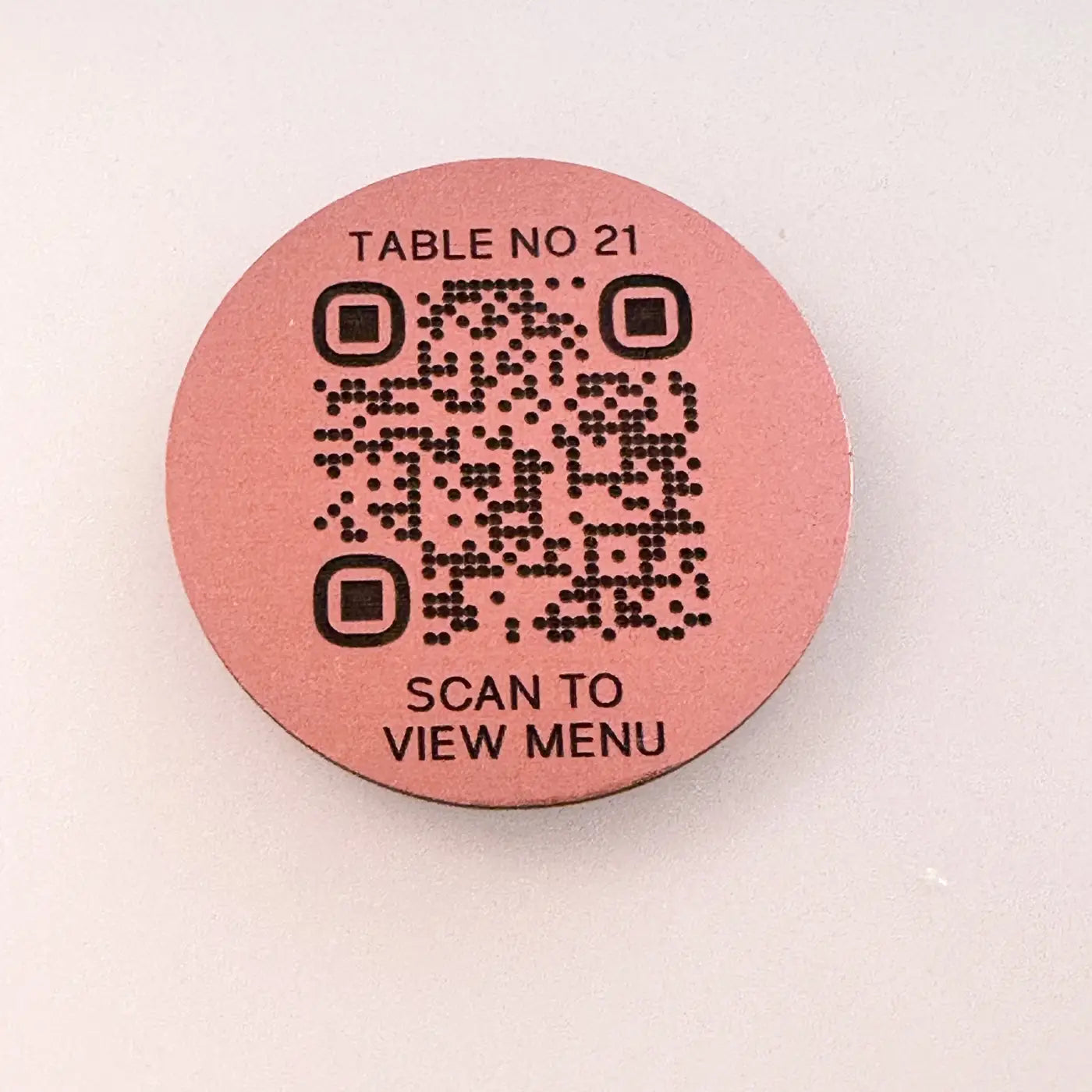 Mirror acrylic sign - luxury engraved qr code scan and order display with personalised design