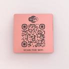 Mirror acrylic sign - luxury engraved qr code scan to connect wifi display