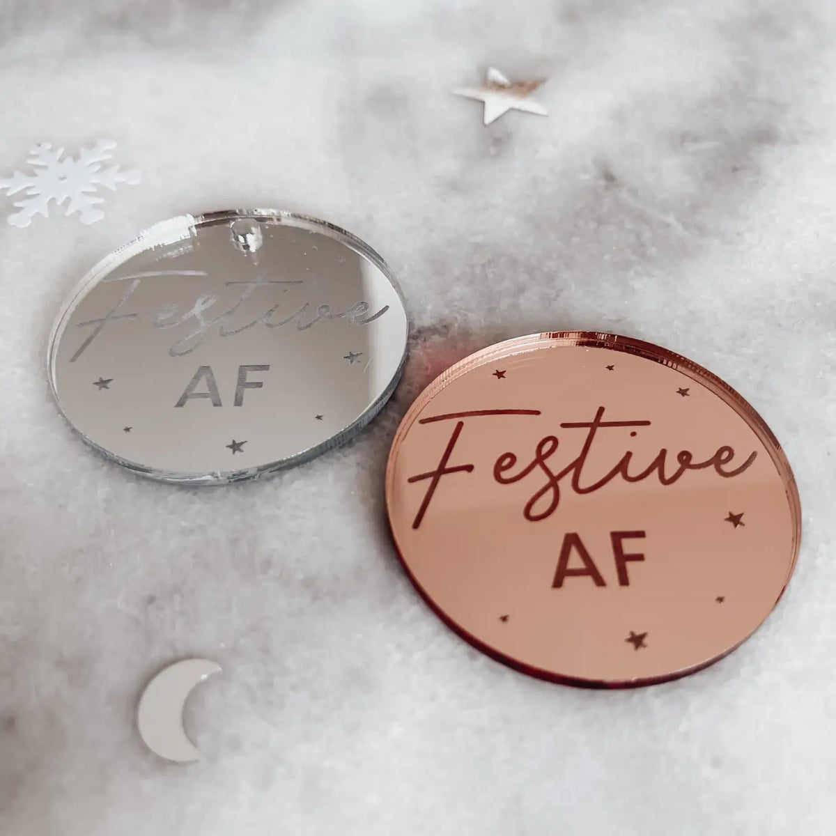 Mirror cupcake topper | luxury cake charm - custom acrylic event decoration