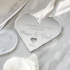 Parents bereavement gift - personalised heart | luxury memorial keepsake tribute
