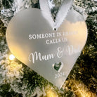 Parents bereavement gift - personalised heart | luxury memorial keepsake tribute