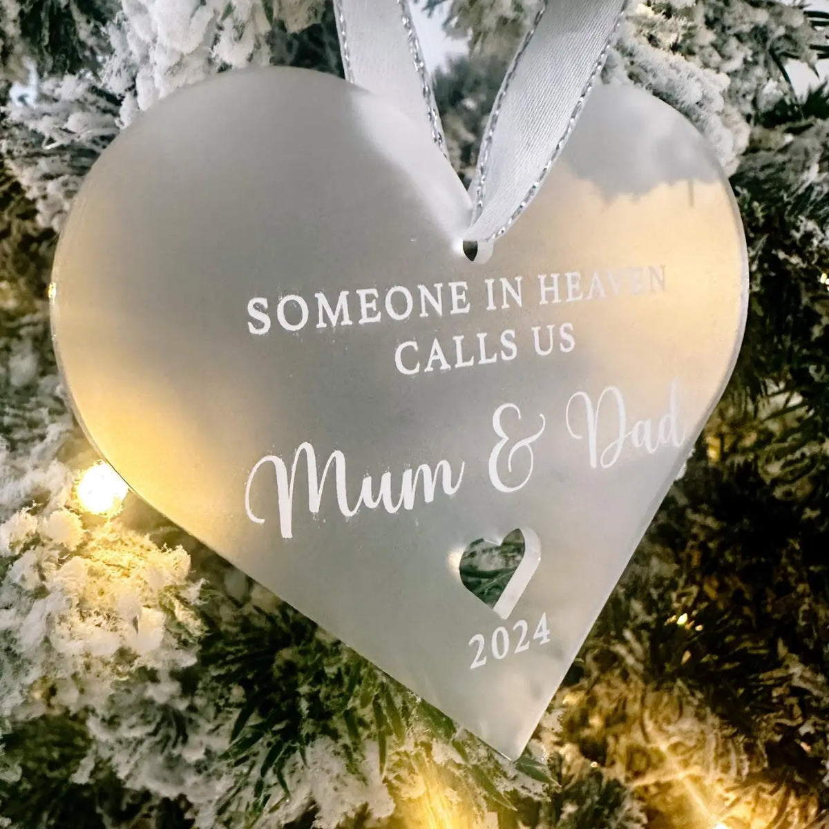 Parents bereavement gift - personalised heart | luxury memorial keepsake tribute