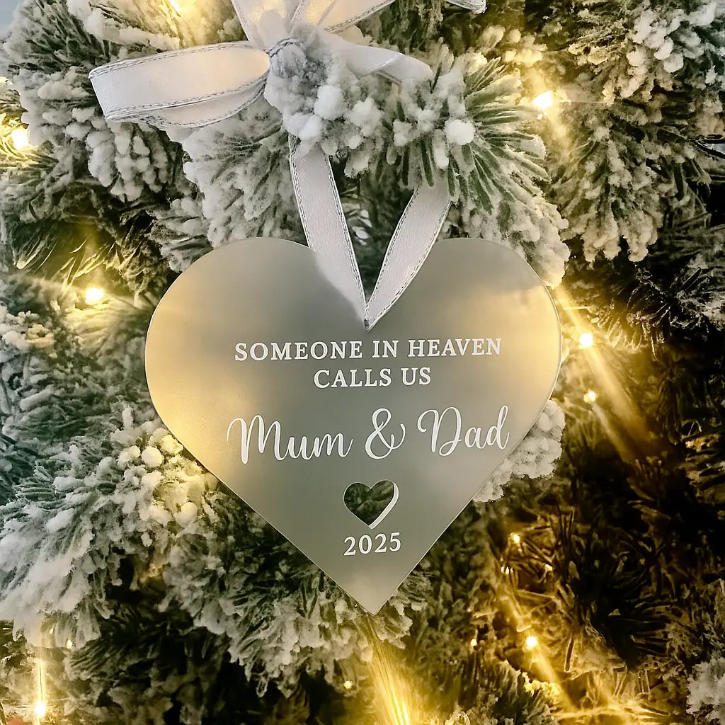 Parents bereavement gift - personalised heart | luxury memorial keepsake tribute