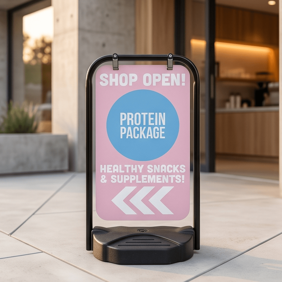 Pavement Swing Sign for outdoor business advertising