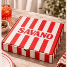 Personalised 10 Inch Pizza Boxes with bespoke brand artwork for takeaway food presentation
