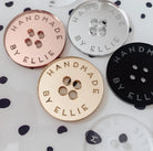Personalised acrylic buttons – luxury button set with custom logo badges pack of 5