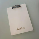 Personalised acrylic clipboard – custom branded with logo | luxury business clipboards uk