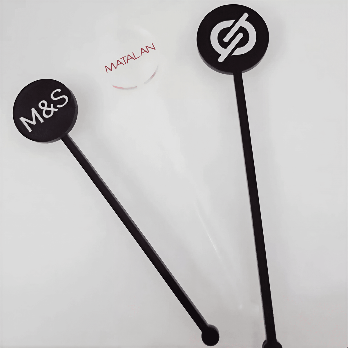 Personalised Acrylic Martini Stirrer for branded event drinks