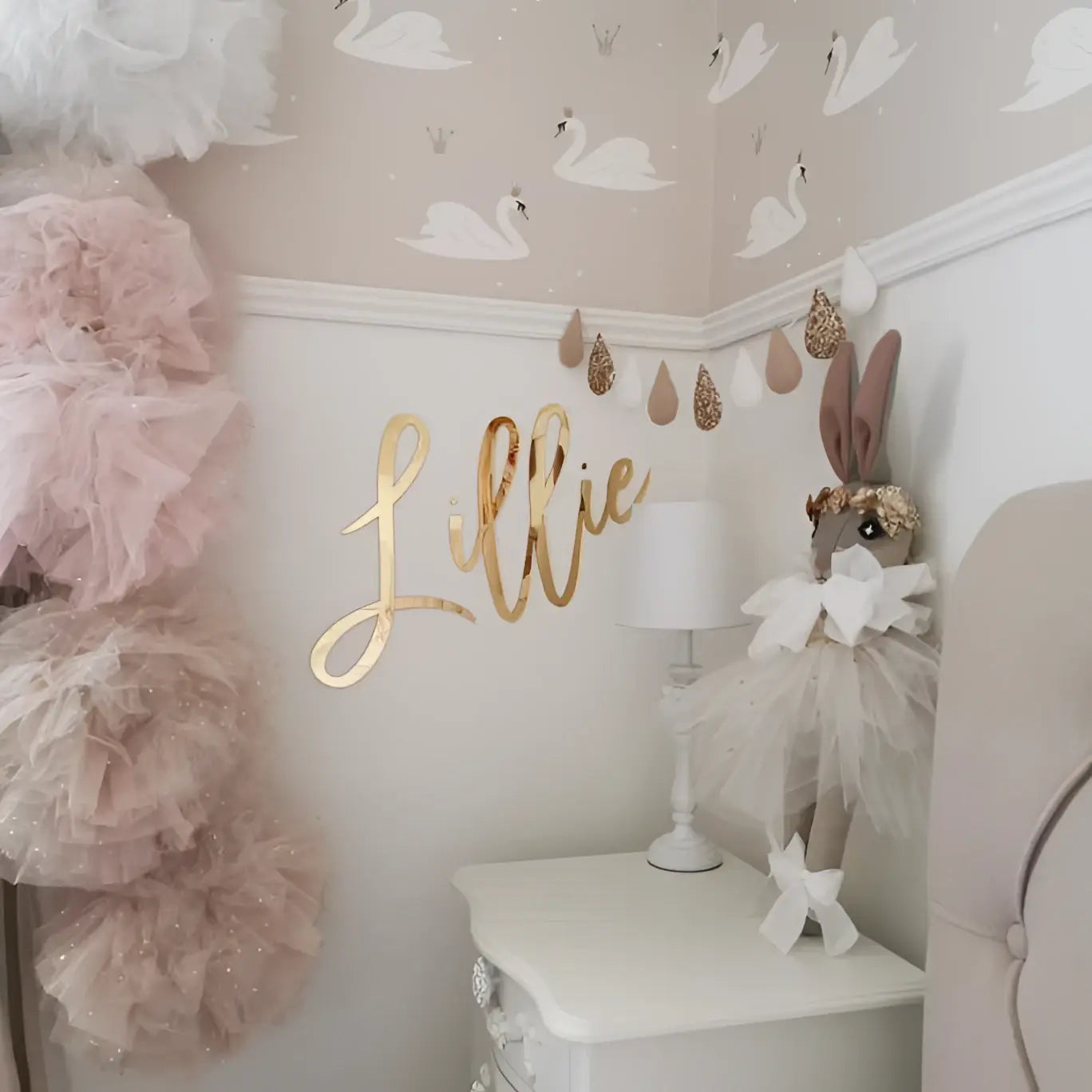 Personalised acrylic sign - luxury bedroom plaque | custom mirror decor uk