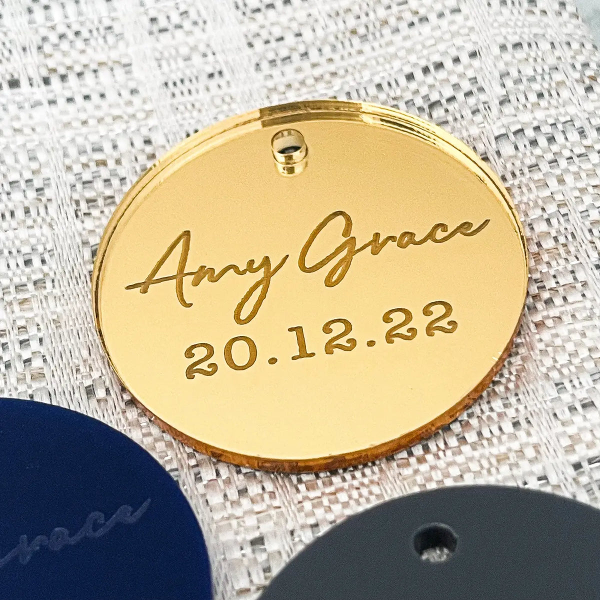 Personalised baking tag – engraved cake charms | luxury gift tags & cupcake toppers