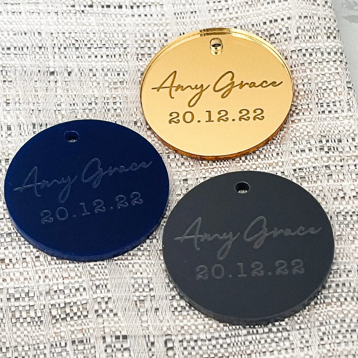 Personalised baking tag – engraved cake charms | luxury gift tags & cupcake toppers